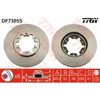 Disc frana TRW DF7305S