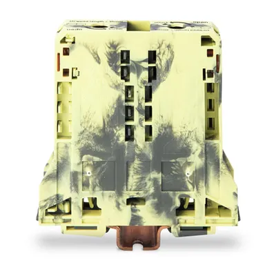 2-conductor through terminal block; 95 mm²; lateral marker slots; only for DIN 35 x 15 rail; POWER CAGE CLAMP; 95,00 mm²; dark gray-yellow