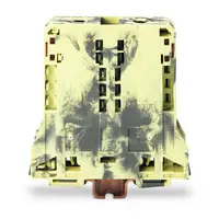 2-conductor through terminal block; 95 mm²; lateral marker slots; only for DIN 35 x 15 rail; POWER CAGE CLAMP; 95,00 mm²; dark gray-yellow