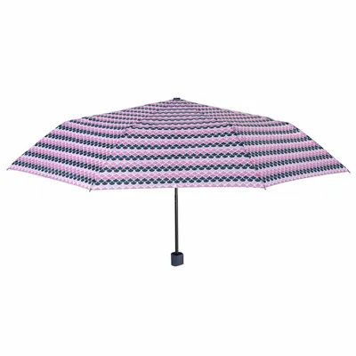 Umbrelă damă MINI manuală Perletti geometrico roz