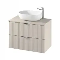 Dulap baie suspendat 80 cm pentru lavoar, casmir mat, MDF, Cersanit Tirso