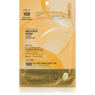 VT Cosmetics Vita-Light Reedle Shot 100 2Step Hydrogel Mask mască intensă cu hidrogel pentru luminozitate si hidratare 34.5 g