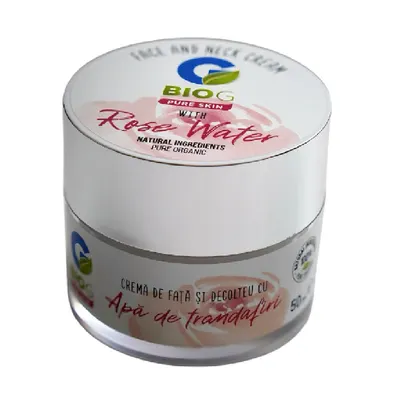Crema organica si hipoalergenica pentru fata si decolteu Pure Skin, 50ml, BIO G