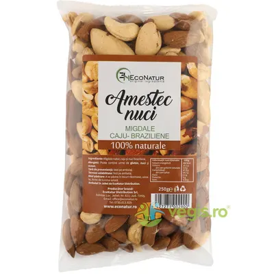 Amestec de 3 Nuci (Caju, Migdale Natur, Nuci Braziliene) 250g