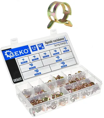 Set cleme cu arc Geko - G03622, 8-18 mm, 135 bucăți