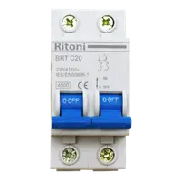 Intrerupator automat bipolar RITONI BRT 4.5kA MCB 10/2/C 10A