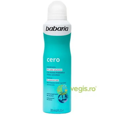 Deodorant Spray pentru Pielea Sensibila fara Aluminiu si Alcool Cero 200ml