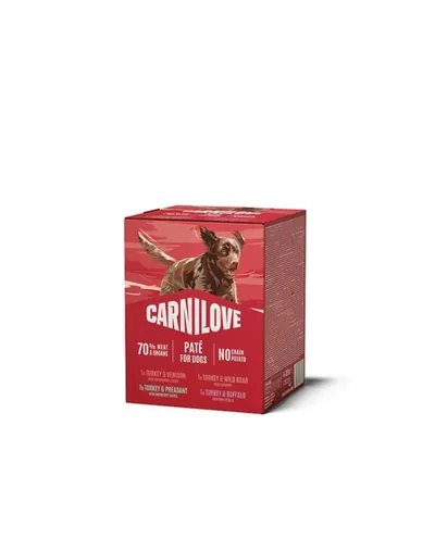 Hrană umedă câini CARNILOVE Dog Pouch Multipack 4x300g pate mix arome