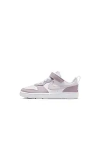 Pantofi sport Court Borough din piele ecologica cu inchidere velcro - Alb/Roz prafuit
