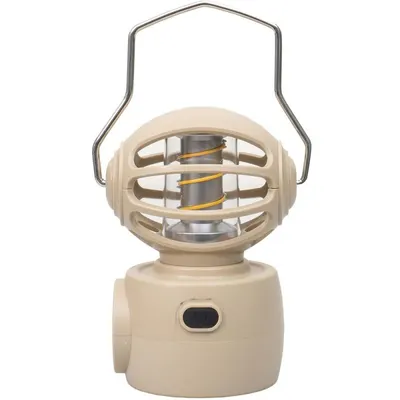 Felinar Model Robotel, Putere 30W, Inaltime 14 cm, USB, 4 Moduri Intensitate Lumina, Crem