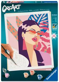 Set de pictură pe numere Ravensburger CreArt - Energie roz aprinsă