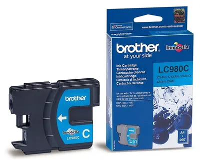 Cartuș de cerneală Brother - LC-980C, pentru DCP-145/MFC-250, Cyan