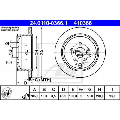Disc frana ATE 24.0110-0366.1