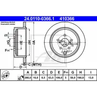 Disc frana ATE 24.0110-0366.1