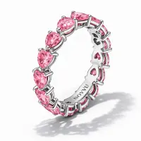 Inel Multi Pink Heart cu Argint
