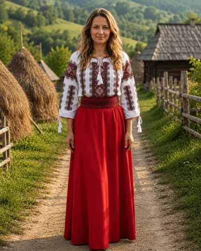 Set traditional format din ie si fusta 50