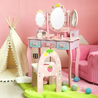 Set de joaca din lemn pentru fete 4, 6 ani, Sarbatori, Roz - Default Title