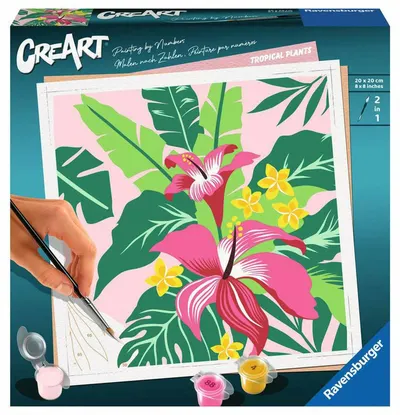 Set de pictură pe numere Ravensburger CreArt - Plante tropicale