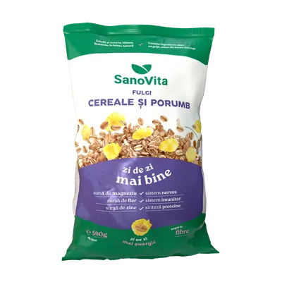 Fulgi de cereale cu porumb, 500g, SanoVita