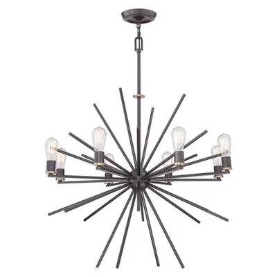 Corp de iluminat suspendat, lustra Uptown Carnegie 8 Light Chandelier – Western Bronze