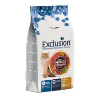 EXCLUSION Mediterraneo Monoprotein Sterilised, Vită, hrană uscată monoproteică pisici sterilizate, 12kg