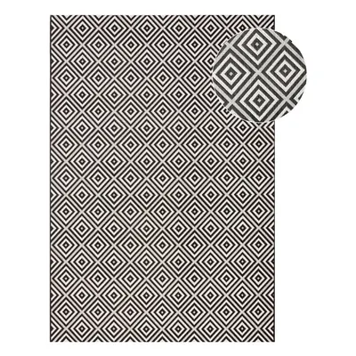Traversă de exterior NORTHRUGS Karo, 80 x 150 cm, negru-alb