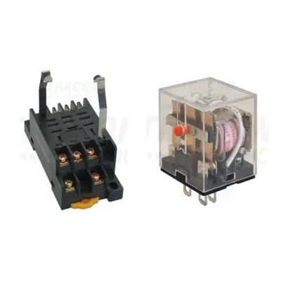 Pachet Releu Miniaturizat de Putere RL11-110DC 110V DC 10A 3 Contacte cu Soclu RSPTF-11A