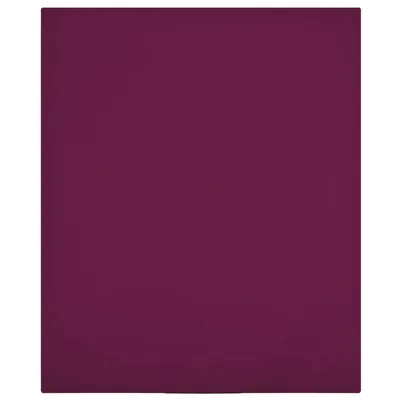 vidaXL Cearșaf de pat cu elastic, 2 buc, bordo, 100x200 cm, bumbac