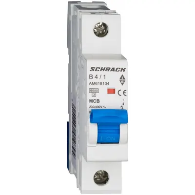 Siguranta automata AMPARO 1P 4A, curba B, 6kA Schrack AM618104