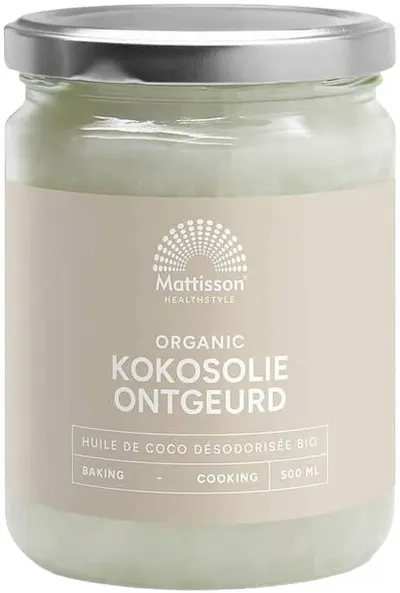 Organic Coconut Oil Odourless, 500 ml, Mattisson Healthstyle