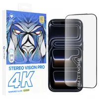 Folie de protectie Ecran Lito D+ Max 4K pentru Apple iPhone 17 Pro, Sticla Securizata, Full Glue, Neagra