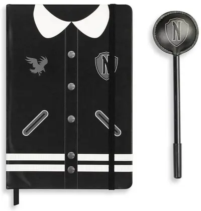 Set notebook și stilou Karactermania Television: Wednesday - Wednesday Uniform