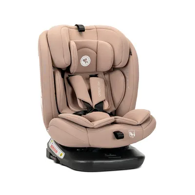 Scaun auto pentru copii i-Size Capella Beige cu isofix, rotativ 360 grade, 0 luni-12 ani, 40-150 cm