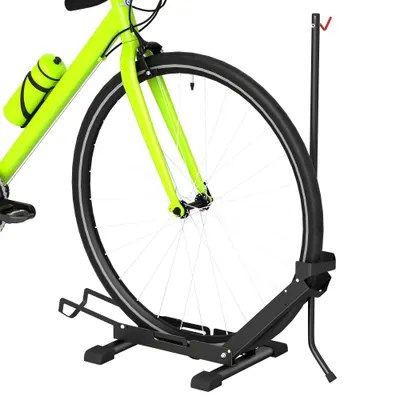SPORTNOW Suport pentru Biciclete Reglabil din Oțel și Plastic, Negru | Aosom Romania