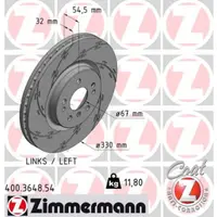 Disc frana ZIMMERMANN 400.3648.54