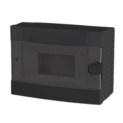 Plastic Box For Surface Mnt. 9 Way, Negru