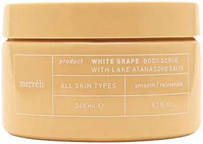 Merréh White Grape Scrub de corp cu săruri naturale, 240 ml