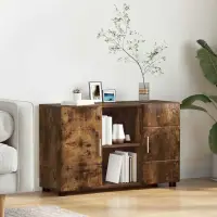 vidaXL Bufet FLORIN 88,5 x 30,5 x 55,5 cm Stejar fumuriu