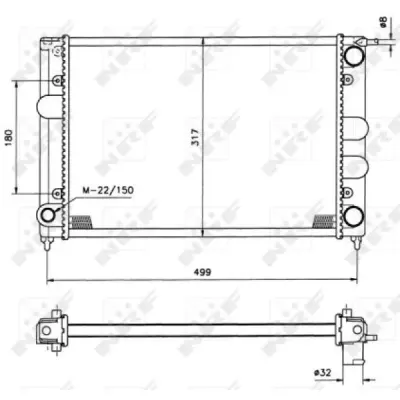 Radiator, racire motor NRF 529505
