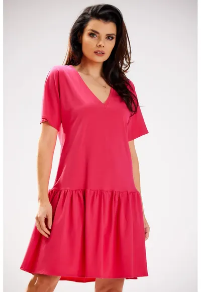 Rochie dama Bumbac - M295 - Fuchsia