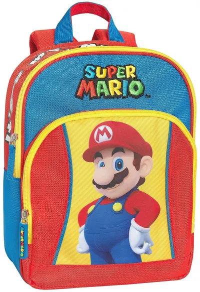 Ghiozdan pentru gradiniță Panini Super Mario - Tricolore, cu 1 compartiment