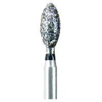 Freze Diamantate Stomatologice, Oval, 257-018 F, Granulatie Fina, pentru Turbina, 5 Bucati