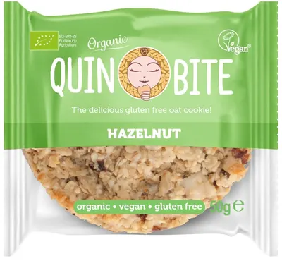 Fursec cu alune, fără gluten, 50 g, Quin Bite