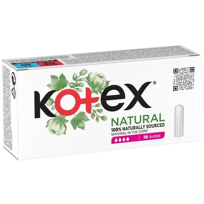 Tampoane interne Natural Super, Kotex | 16 buc