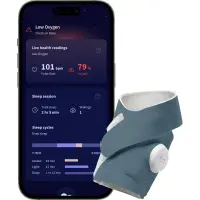 Owlet Dream Sock 0-18 m șosetă inteligentă Bedtime Blue 2x1 pereche