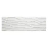 Faianta rectificata Onda Wavy White glossy 30 x 90