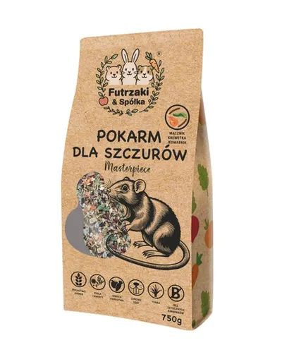 Hrană șobolani mix natural cu proteine animale KUCHNIA SZEFA 750 g