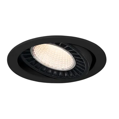 Spot incastrat, SUPROS Ceiling lights, black Indoor LED recessed ceiling light black round 3000K 60° CRI90 3380lm