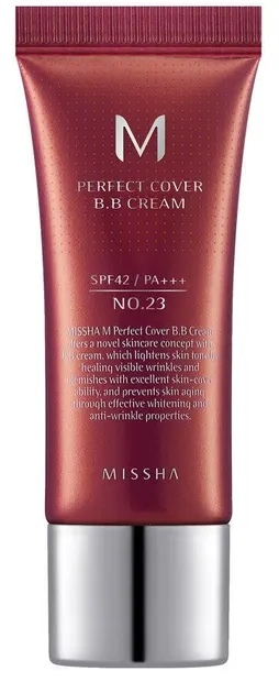 Missha BB cremă de față, №23 Natural beige, SPF42, 20 ml