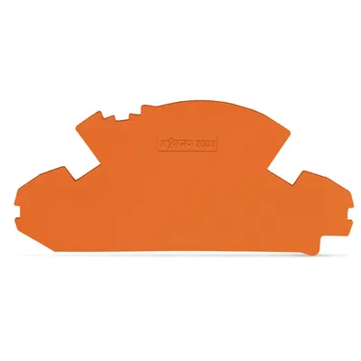 End and separator plate; 1.5 mm thick; without lock-out seal option; orange